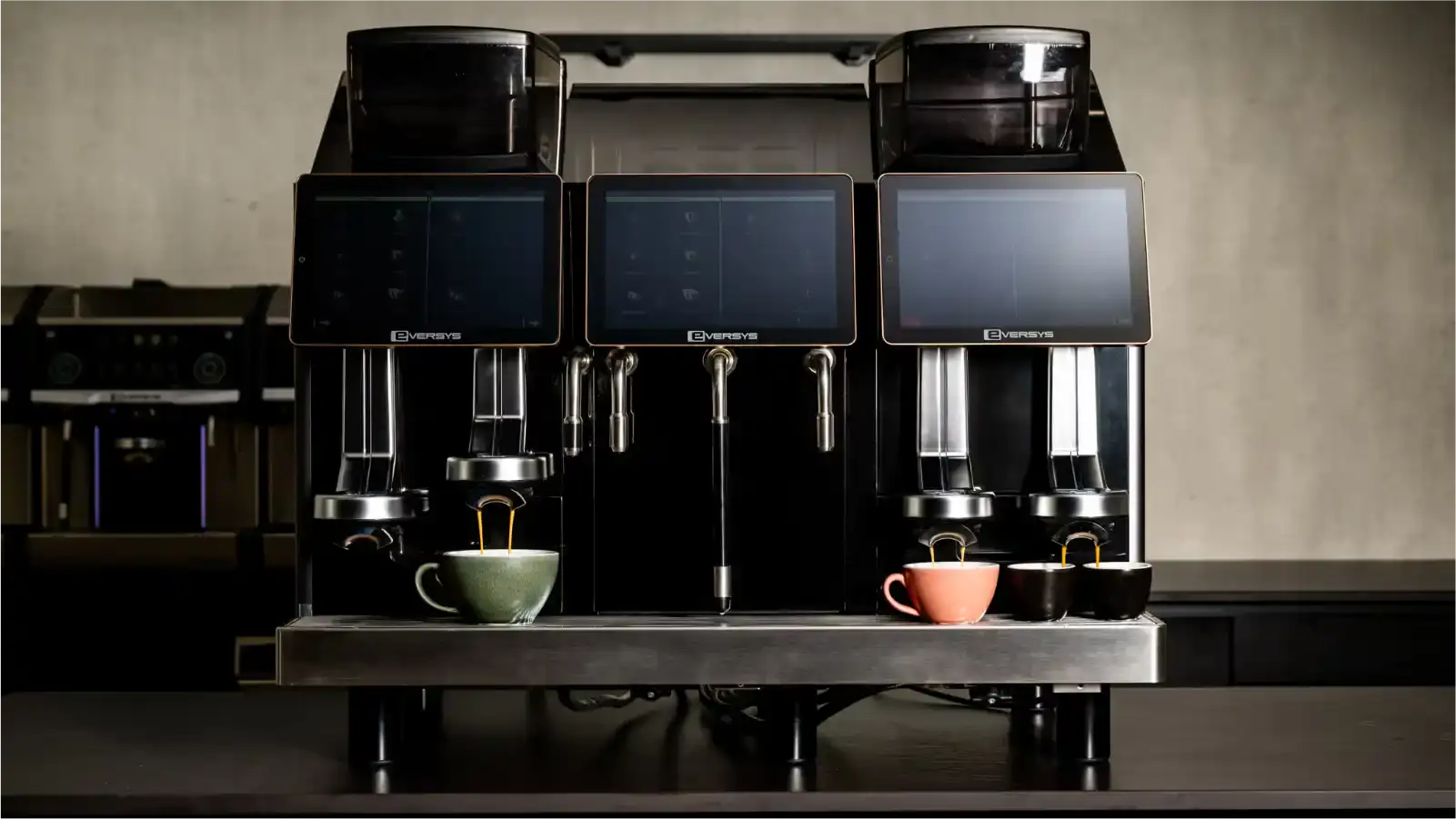 Precision internal components of an Eversys espresso machine